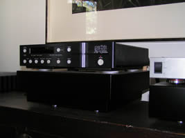 Mark Levinson No. 390S CD player on its Ohio Class isoBASE platform.